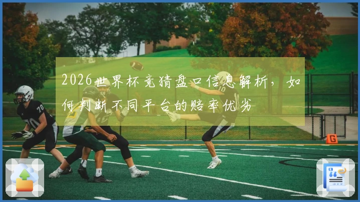 2026世界杯竞猜盘口信息解析，如何判断不同平台的赔率优劣